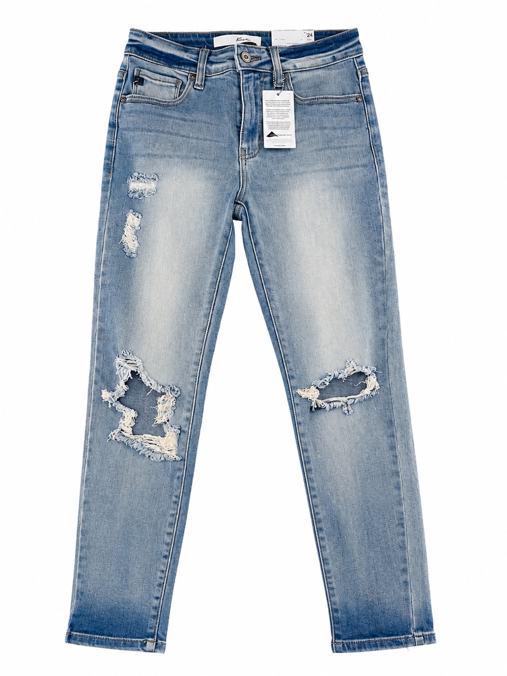 KanCan Distressed Boyfriend Jeans Size 1/24 | Ripped Straight Leg Denim